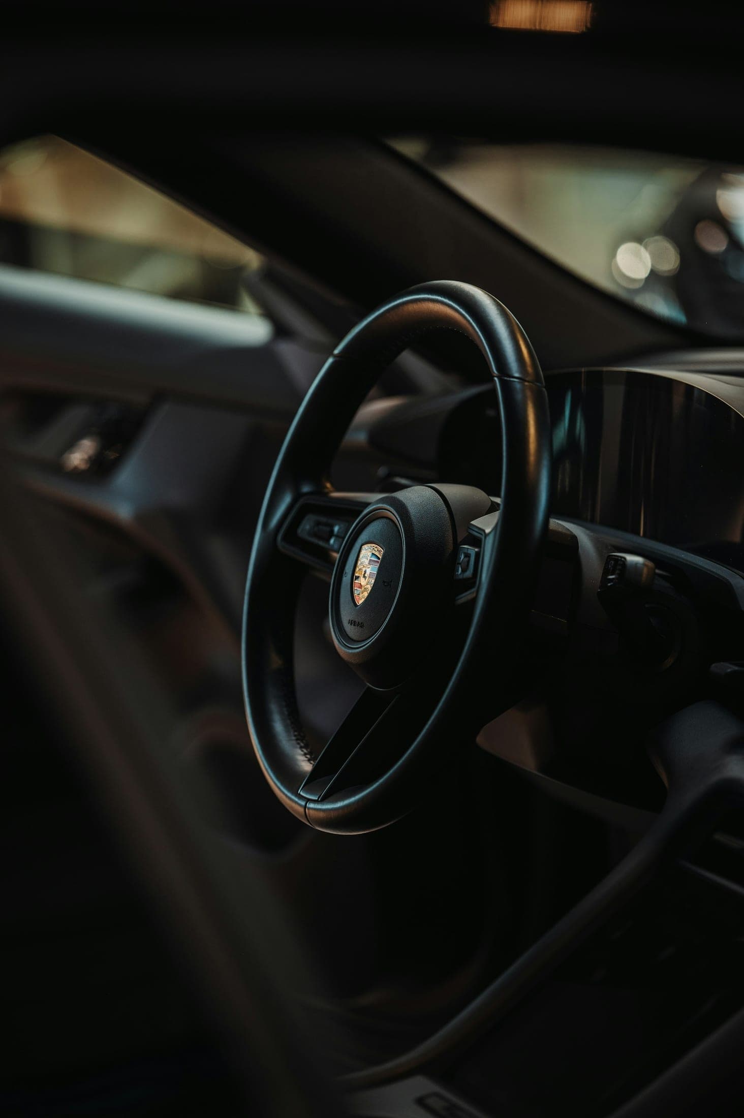 Steering wheel and dashboard detail